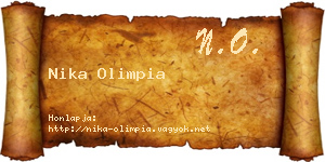 Nika Olimpia névjegykártya